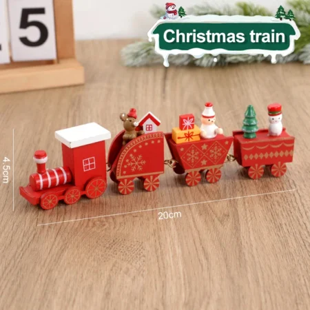 Christmas Wooden Train For Decoration - Image 5