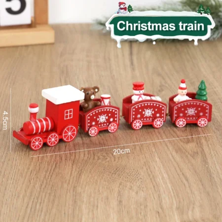 Christmas Wooden Train For Decoration - Image 2