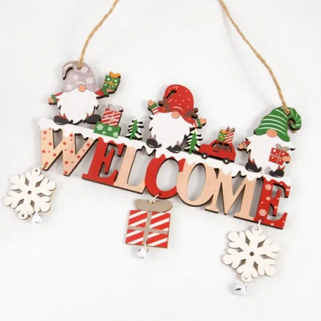 Gnome Santa Claus Wooden Hanging Ornament for Decoration - Image 11