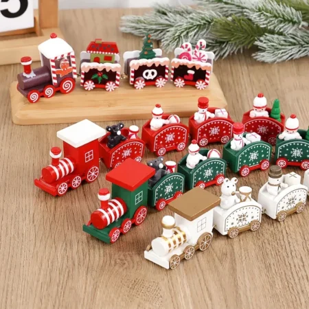 Christmas Wooden Train For Decoration - Image 9