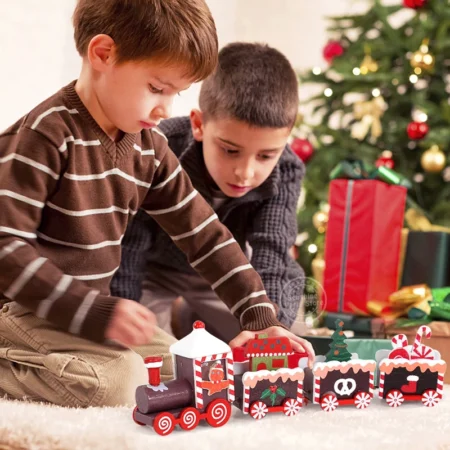 Christmas Wooden Train For Decoration - Image 20