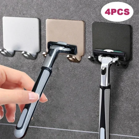 Bathroom Space Aluminum Razor Holder Storage Hook Wall