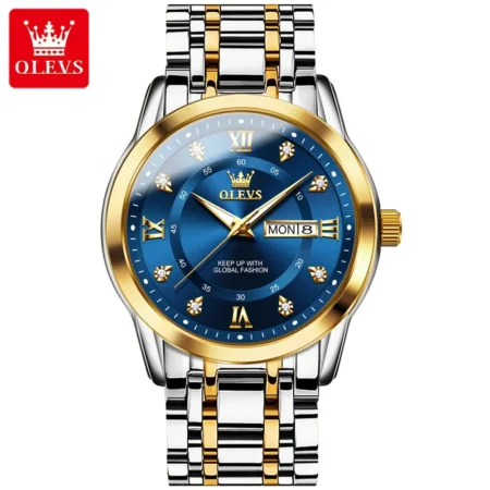 OLEVS Luxury Gold Quartz Men's Watch - Image 2