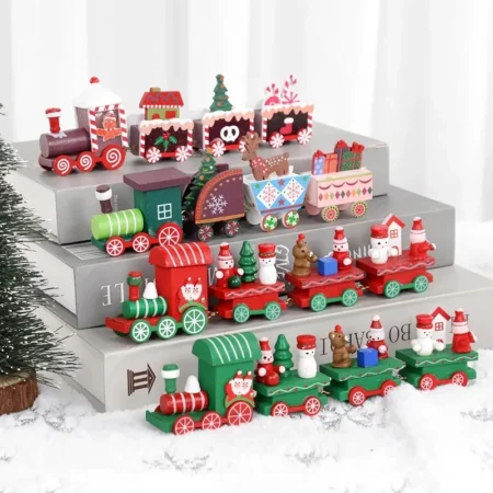 Christmas Wooden Train For Decoration - Image 7