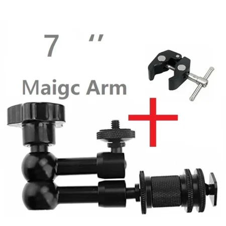 Super Clamp 7/11 inches Adjustable Magic Articulated Arm for Mounting Monitor LED Light LCD Video Camera Flash Camera DSLR - Image 5