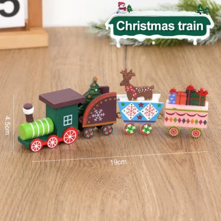 Christmas Wooden Train For Decoration - Image 4