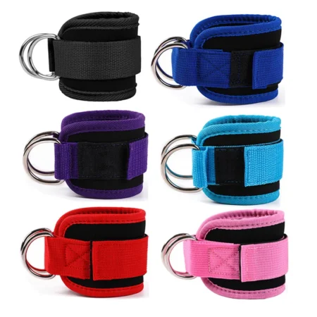 Cable Ankle Straps Double D-Ring Ankle Cuffs For Gym Workout - Image 2