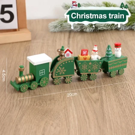 Christmas Wooden Train For Decoration - Image 6