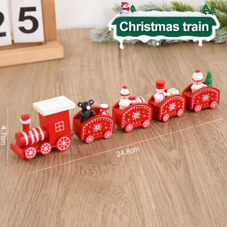 Christmas Wooden Train For Decoration - Image 19