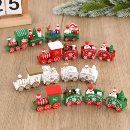 Christmas Wooden Train For Decoration - Image 17