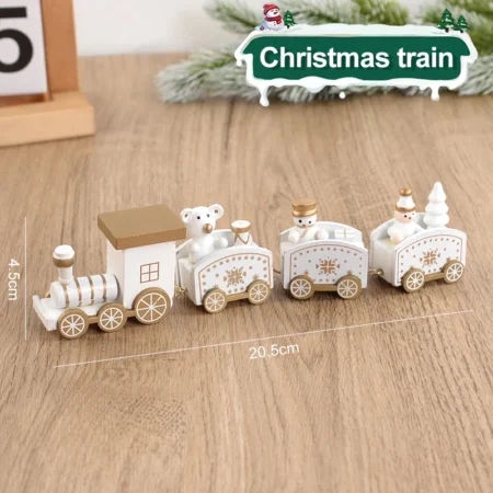 Christmas Wooden Train For Decoration - Image 10