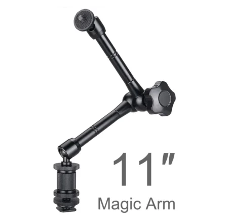 Super Clamp 7/11 inches Adjustable Magic Articulated Arm for Mounting Monitor LED Light LCD Video Camera Flash Camera DSLR