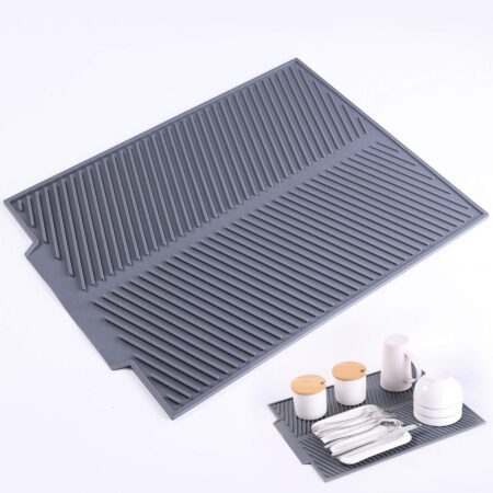 Silicone Dish Draining Mat Silicone Dish Draining Mat Kitchen Pans Washing Up Drying Board Pad Drainer Tray Dish Draining Mat - Image 3