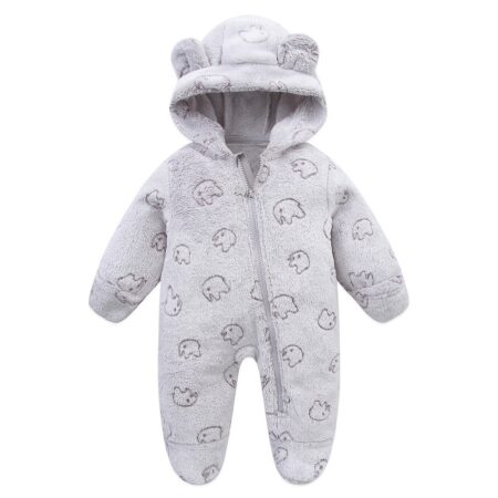 Newborn Baby Rompers Spring Autumn Warm Fleece - Image 8