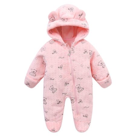 Newborn Baby Rompers Spring Autumn Warm Fleece - Image 9