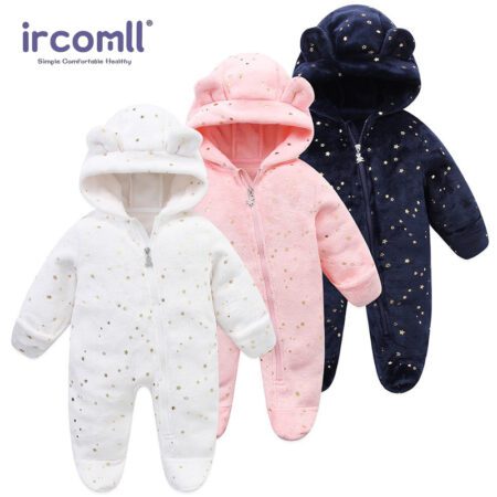 Newborn Baby Rompers Spring Autumn Warm Fleece - Image 11