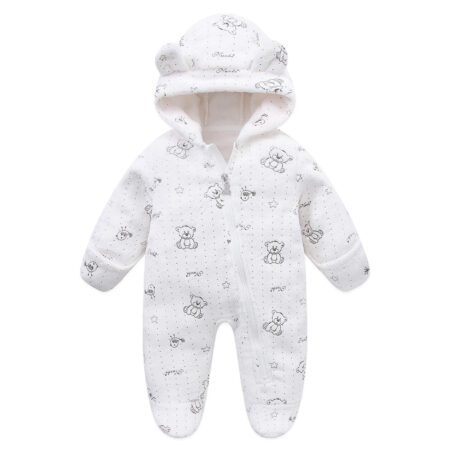 Newborn Baby Rompers Spring Autumn Warm Fleece - Image 13