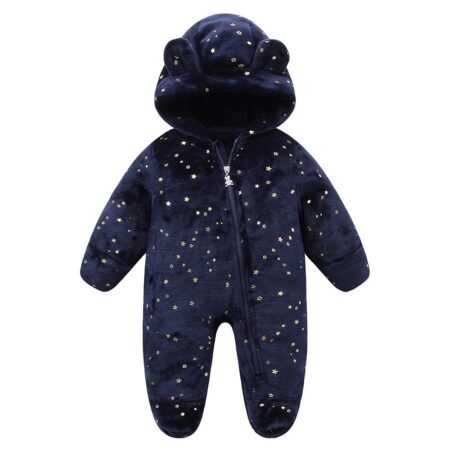 Newborn Baby Rompers Spring Autumn Warm Fleece - Image 14