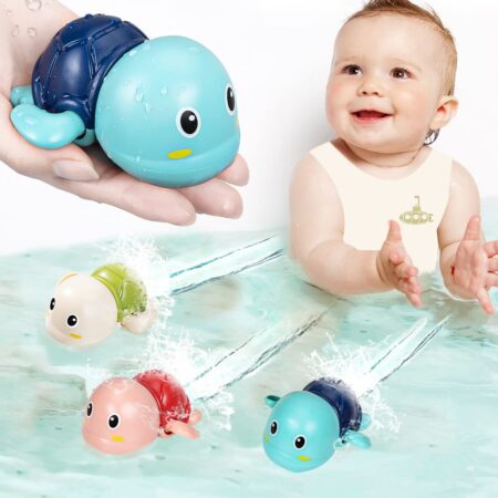 Cute Swimming Turtle & Whale Bath Toys for Kids - Image 2