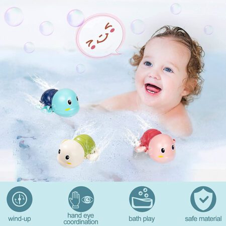 Cute Swimming Turtle & Whale Bath Toys for Kids - Image 9